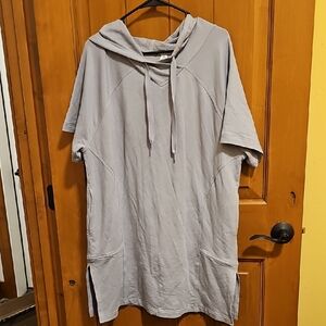 Athleta Light Gray Hooded Dress/Cover Up